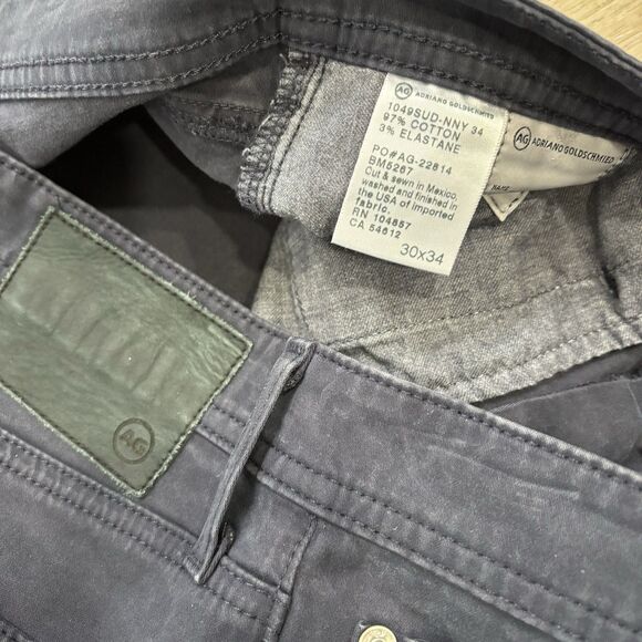 AG Pants Mens Size 30x27 The Protege Straight Leg Blue Adriano Goldschmied - Picture 3 of 7